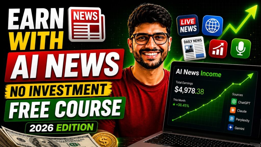 AI News Se Paise kaise? | AI News Business FREE Full Course 2026 AI News Se Paise kaise? | AI News Business FREE Full Course 2026