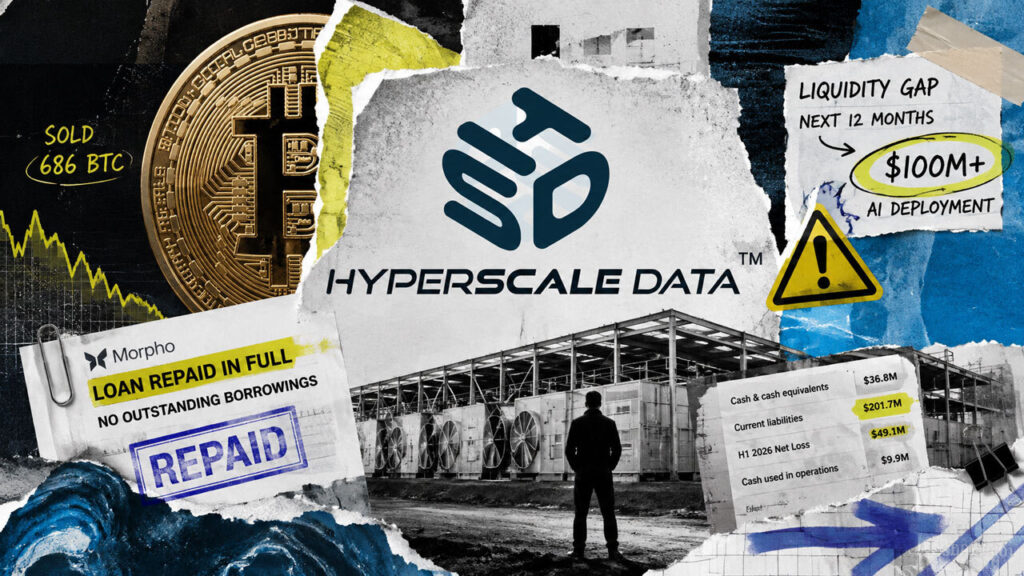 Bitcoin treasury Hyperscale sells 686 BTC to clear loans but says cash won’t cover next 12 months Bitcoin treasury Hyperscale sells 686 BTC to clear loans but says cash won’t cover next 12 months